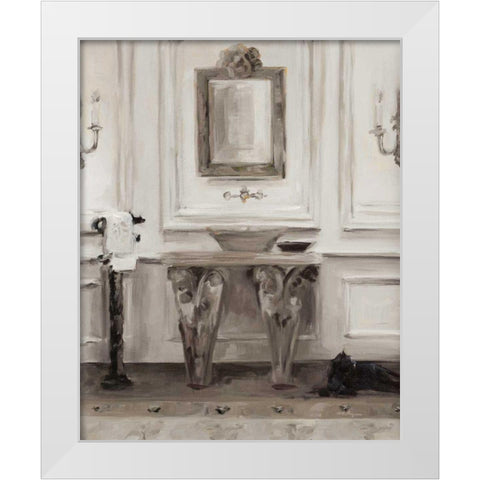 Classical Bath I Gray White Modern Wood Framed Art Print by Hageman, Marilyn