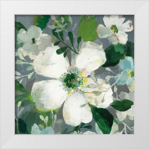 Anemone and Friends II White Modern Wood Framed Art Print by Nai, Danhui