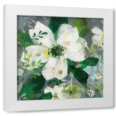 Anemone and Friends III White Modern Wood Framed Art Print by Nai, Danhui