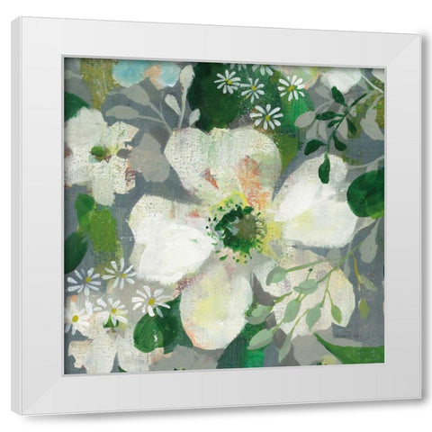 Anemone and Friends IV White Modern Wood Framed Art Print by Nai, Danhui