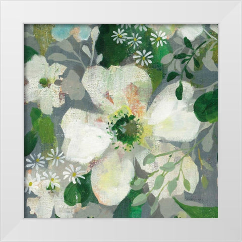 Anemone and Friends IV White Modern Wood Framed Art Print by Nai, Danhui