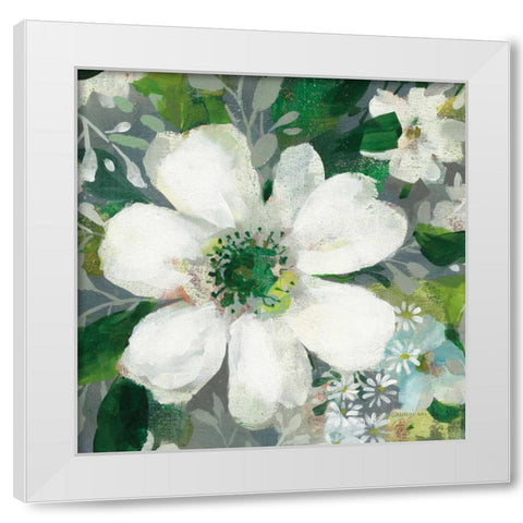 Anemone and Friends V White Modern Wood Framed Art Print by Nai, Danhui