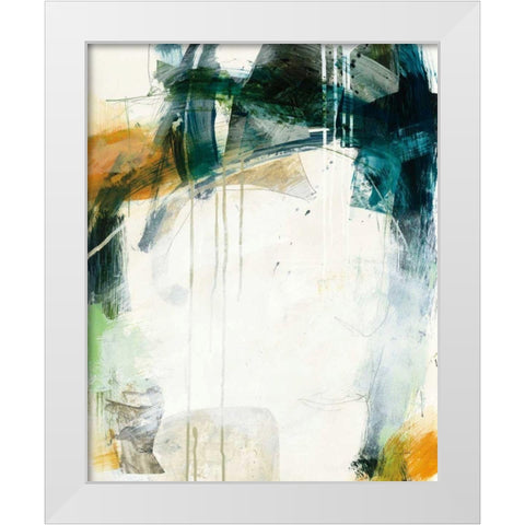 Turbulence I White Modern Wood Framed Art Print by Davies, Jane