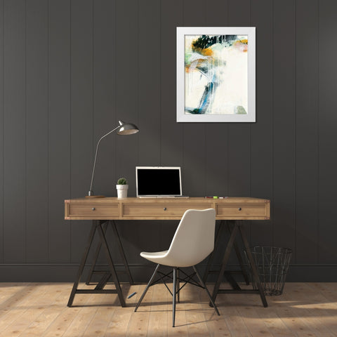 Turbulence II White Modern Wood Framed Art Print by Davies, Jane