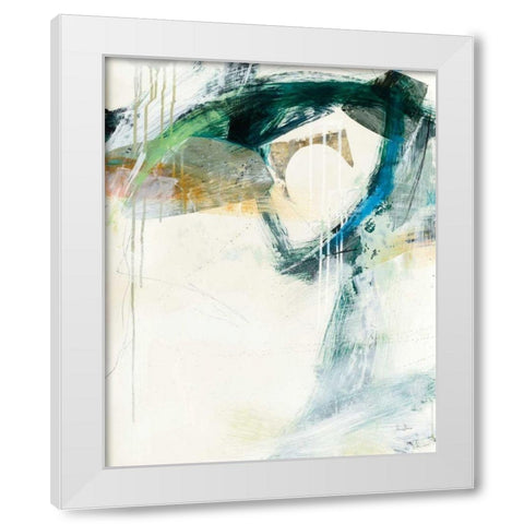 Turbulence III White Modern Wood Framed Art Print by Davies, Jane