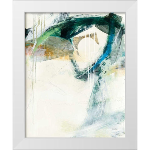 Turbulence III White Modern Wood Framed Art Print by Davies, Jane