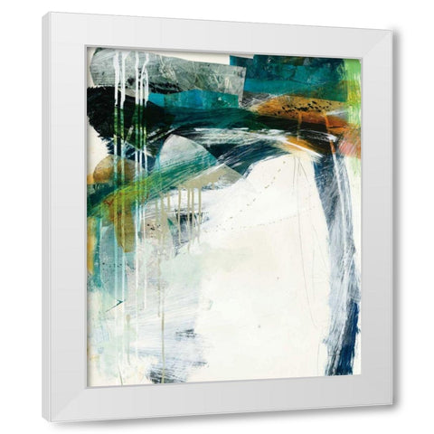 Turbulence IV White Modern Wood Framed Art Print by Davies, Jane