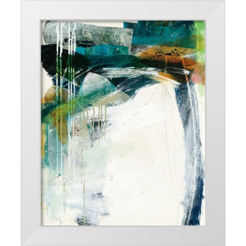 Turbulence IV White Modern Wood Framed Art Print by Davies, Jane