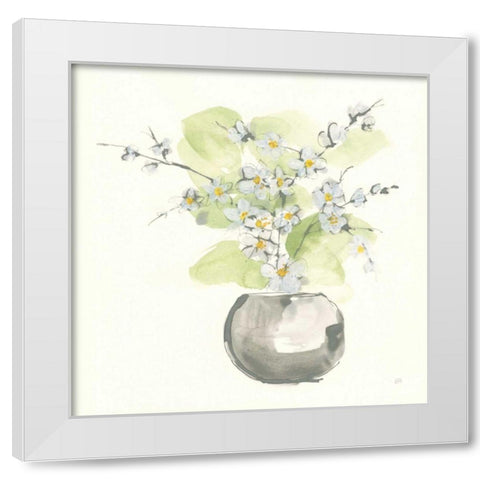 Plant Blossom II White Modern Wood Framed Art Print by Paschke, Chris