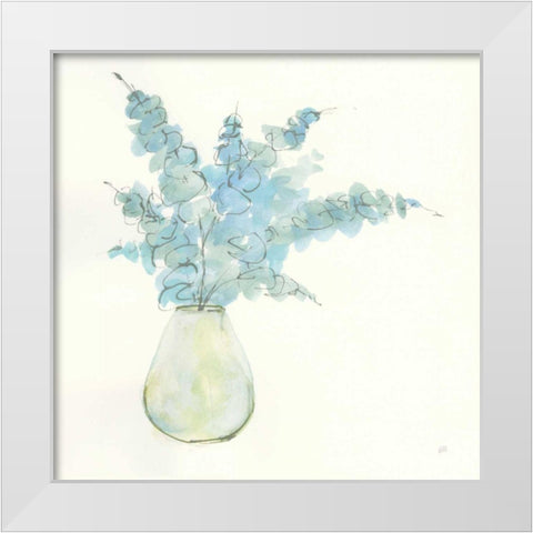 Plant Eucalyptus II White Modern Wood Framed Art Print by Paschke, Chris