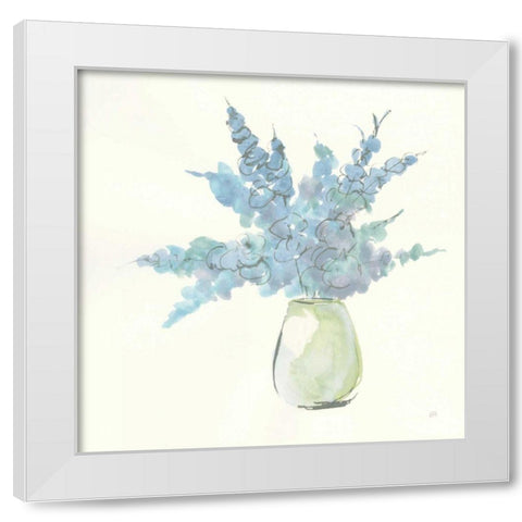 Plant Eucalyptus III White Modern Wood Framed Art Print by Paschke, Chris
