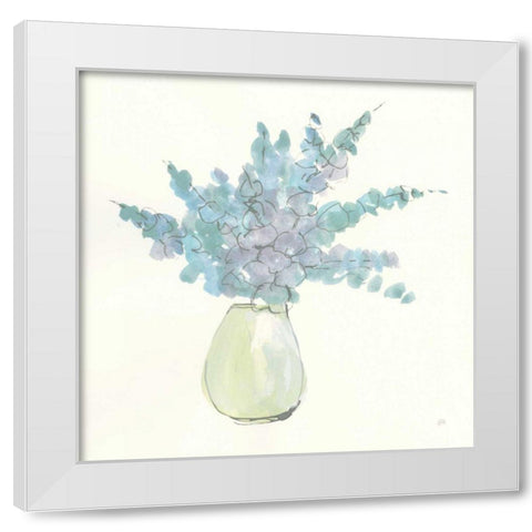 Plant Eucalyptus IV White Modern Wood Framed Art Print by Paschke, Chris
