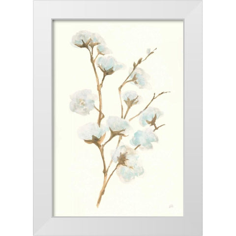 Summer Cotton I White Modern Wood Framed Art Print by Paschke, Chris