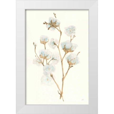 Summer Cotton II White Modern Wood Framed Art Print by Paschke, Chris
