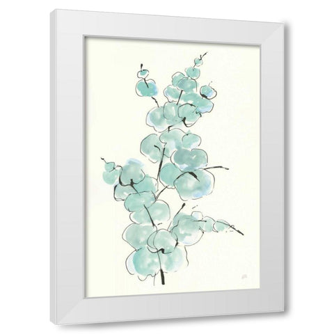 Eucalyptus Branch IV White Modern Wood Framed Art Print by Paschke, Chris
