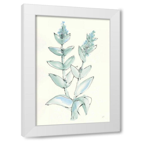 Lambs Ear Sage III White Modern Wood Framed Art Print by Paschke, Chris