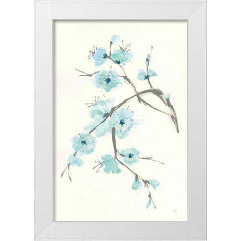 Tinted Branch II White Modern Wood Framed Art Print by Paschke, Chris