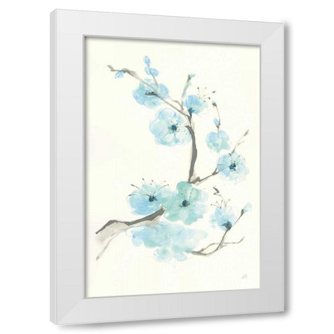 Tinted Branch III White Modern Wood Framed Art Print by Paschke, Chris