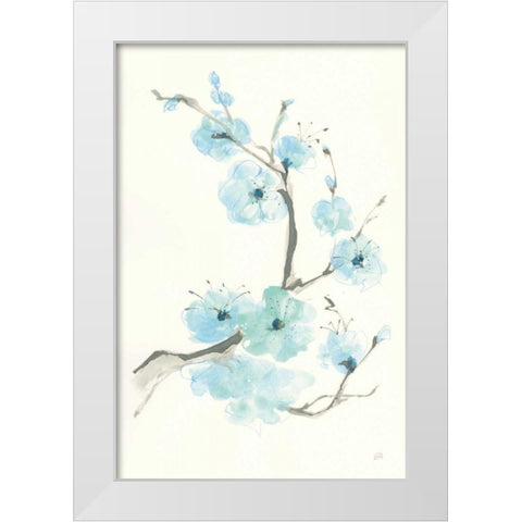 Tinted Branch III White Modern Wood Framed Art Print by Paschke, Chris