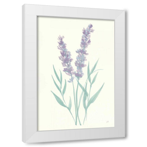 Lavender I White Modern Wood Framed Art Print by Paschke, Chris