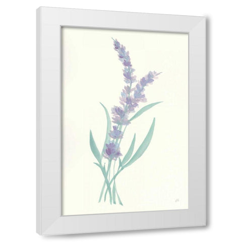 Lavender II White Modern Wood Framed Art Print by Paschke, Chris