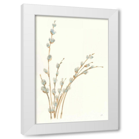 Pussy Willows III White Modern Wood Framed Art Print by Paschke, Chris