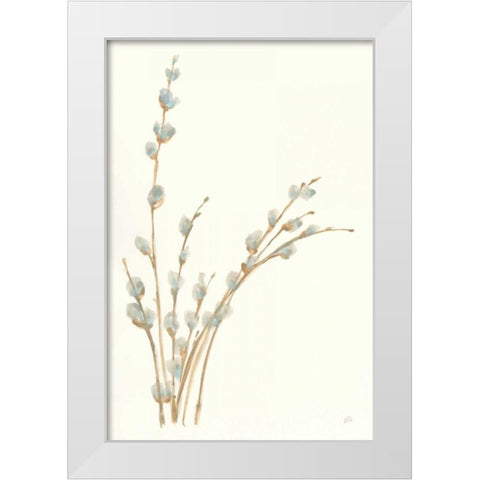 Pussy Willows III White Modern Wood Framed Art Print by Paschke, Chris