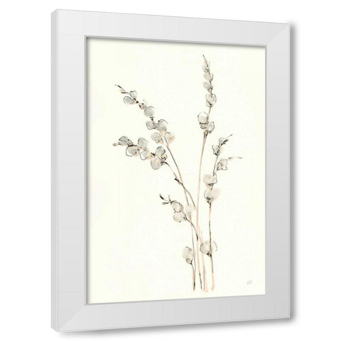 Pussy Willows IV White Modern Wood Framed Art Print by Paschke, Chris