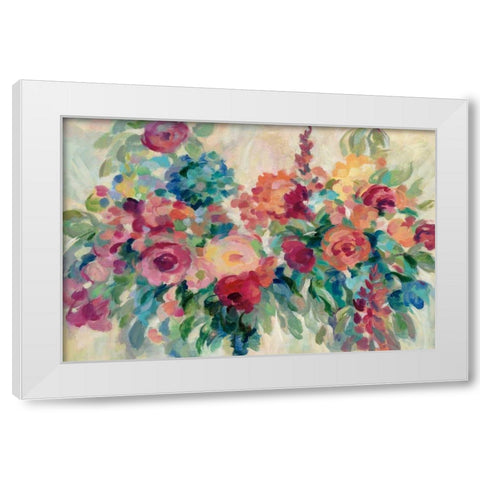 Flower Market White Modern Wood Framed Art Print by Vassileva, Silvia