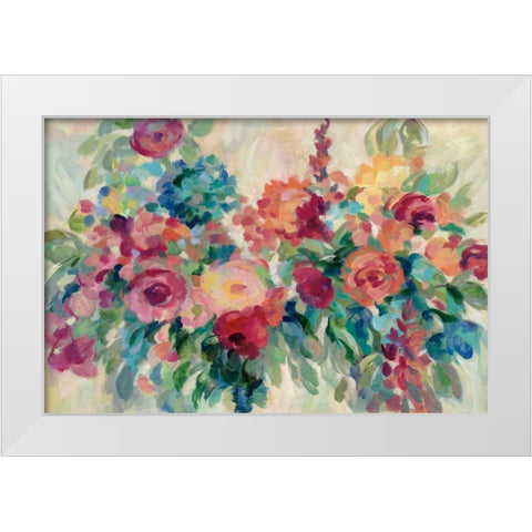 Flower Market White Modern Wood Framed Art Print by Vassileva, Silvia