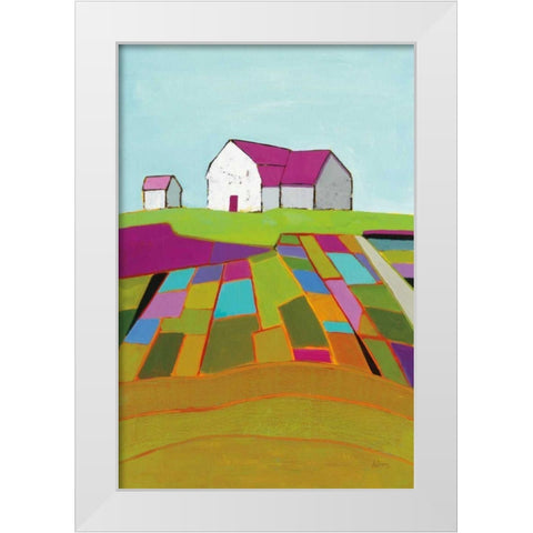 Field of Dreams White Modern Wood Framed Art Print by Adams, Phyllis