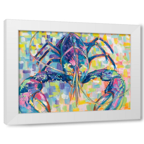 Lilly Lobster II White Modern Wood Framed Art Print by Vertentes, Jeanette