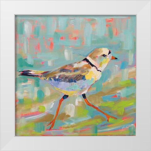 Coastal Plover I White Modern Wood Framed Art Print by Vertentes, Jeanette