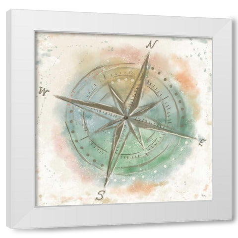 Explore the World III White Modern Wood Framed Art Print by Charron, Veronique