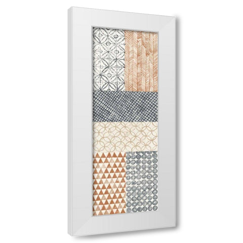 Maki Tile Panel I Warm White Modern Wood Framed Art Print by Lovell, Kathrine