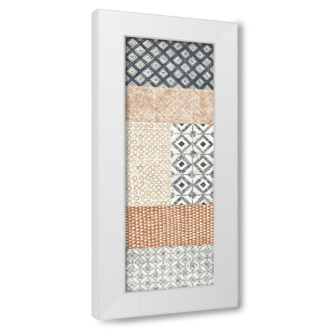 Maki Tile Panel II Warm White Modern Wood Framed Art Print by Lovell, Kathrine