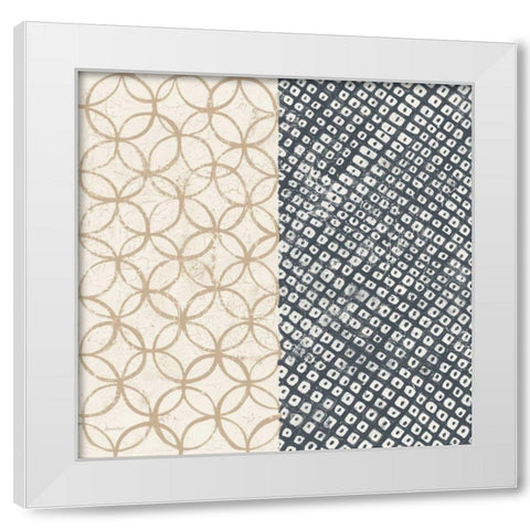 Maki Tile III White Modern Wood Framed Art Print by Lovell, Kathrine