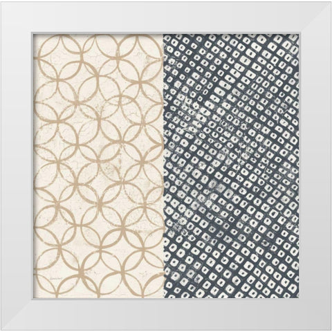Maki Tile III White Modern Wood Framed Art Print by Lovell, Kathrine