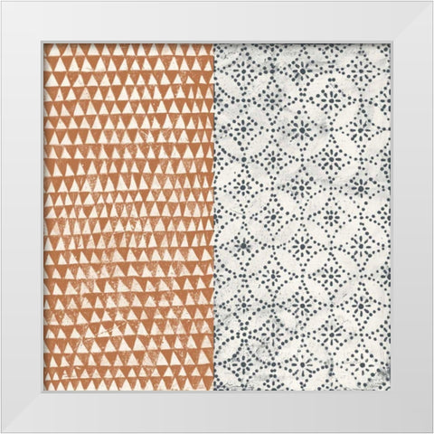Maki Tile IV White Modern Wood Framed Art Print by Lovell, Kathrine