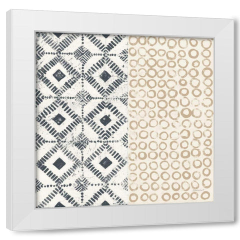 Maki Tile V White Modern Wood Framed Art Print by Lovell, Kathrine