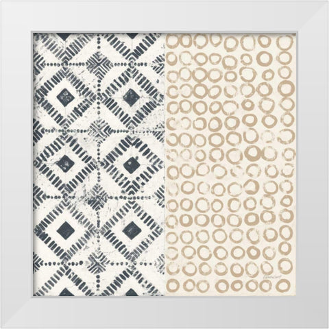 Maki Tile V White Modern Wood Framed Art Print by Lovell, Kathrine