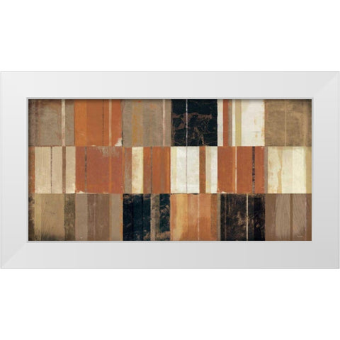 Warm Patches III White Modern Wood Framed Art Print by Mullan, Michael