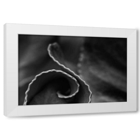 Circling Around White Modern Wood Framed Art Print by Aledanda