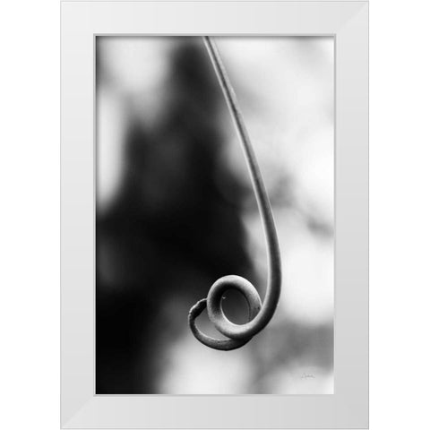 Curly Cue White Modern Wood Framed Art Print by Aledanda