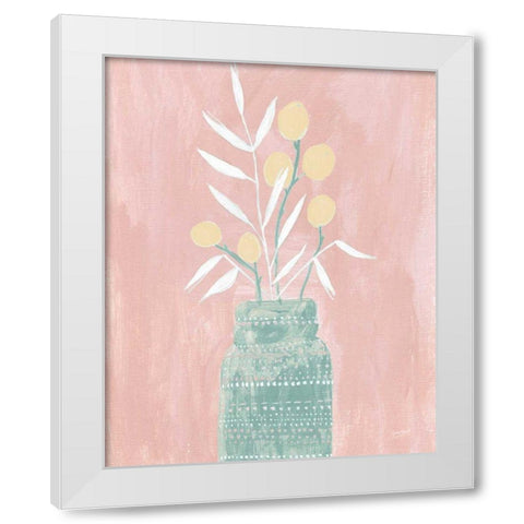 Seed and Bottle Pastel Crop White Modern Wood Framed Art Print by Mack, Lynn