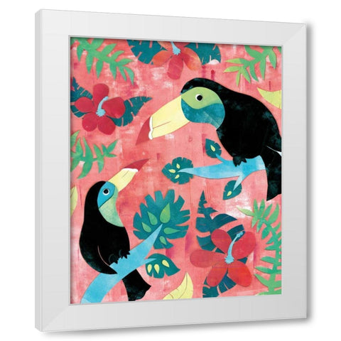 Jungle Jive I Dark White Modern Wood Framed Art Print by Wild Apple Portfolio