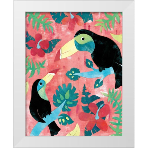 Jungle Jive I Dark White Modern Wood Framed Art Print by Wild Apple Portfolio