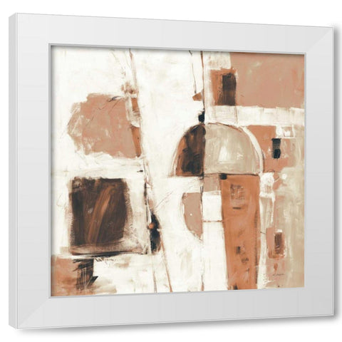 Down to the Street Warm White Modern Wood Framed Art Print by Schick, Mike