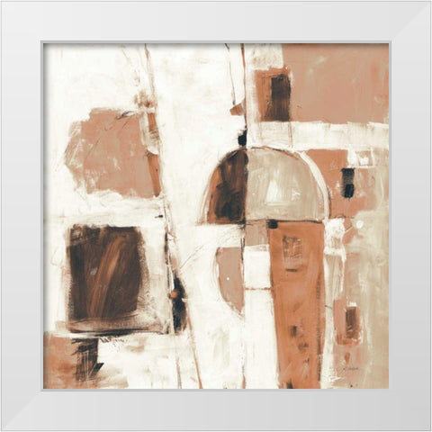 Down to the Street Warm White Modern Wood Framed Art Print by Schick, Mike