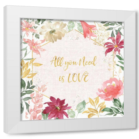 All You Need is Love III White Modern Wood Framed Art Print by Grove, Beth